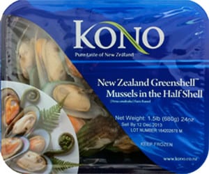 Kono Mussels Half Shell